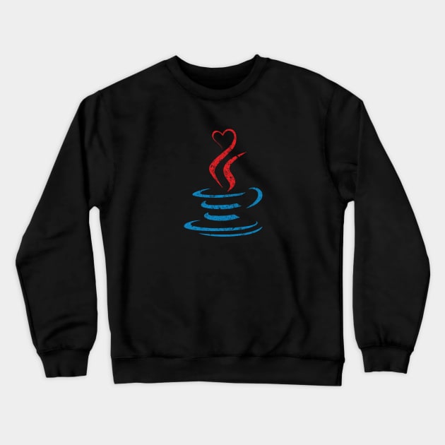 Love Coffe Java Programming Retro Funny Design Crewneck Sweatshirt by zadaID